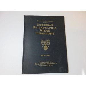 1920s Philadelphia Suburban Atlas Directory‎ Main Line Real Estate Map